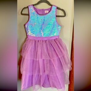 NWT Girls purple tulle and sequin Easter spring dress size 12